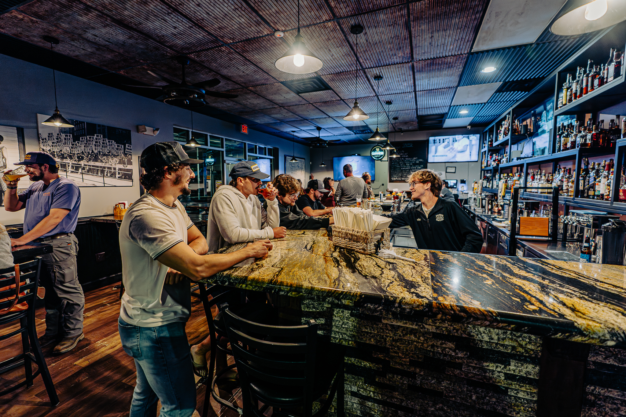 Wide shot of the StokeRidge bar